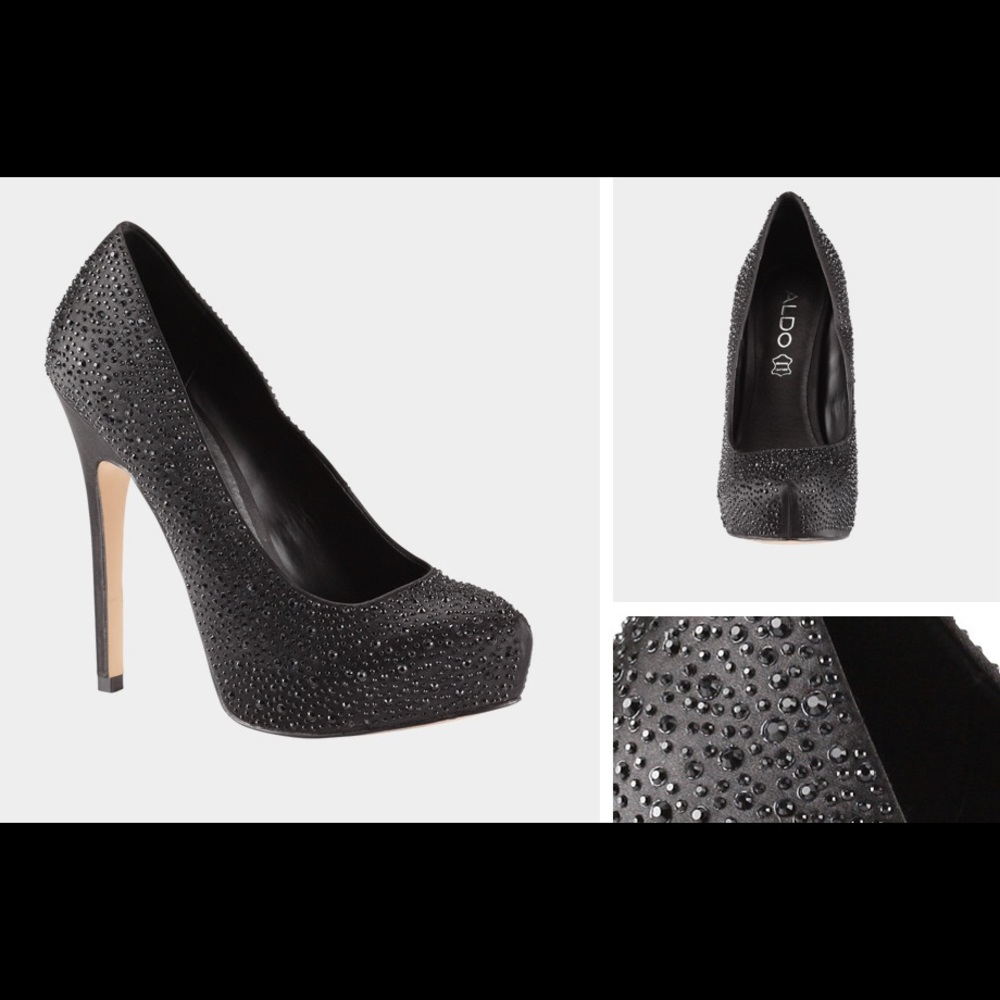 Aldo- JayRoe - Black glittery high heels